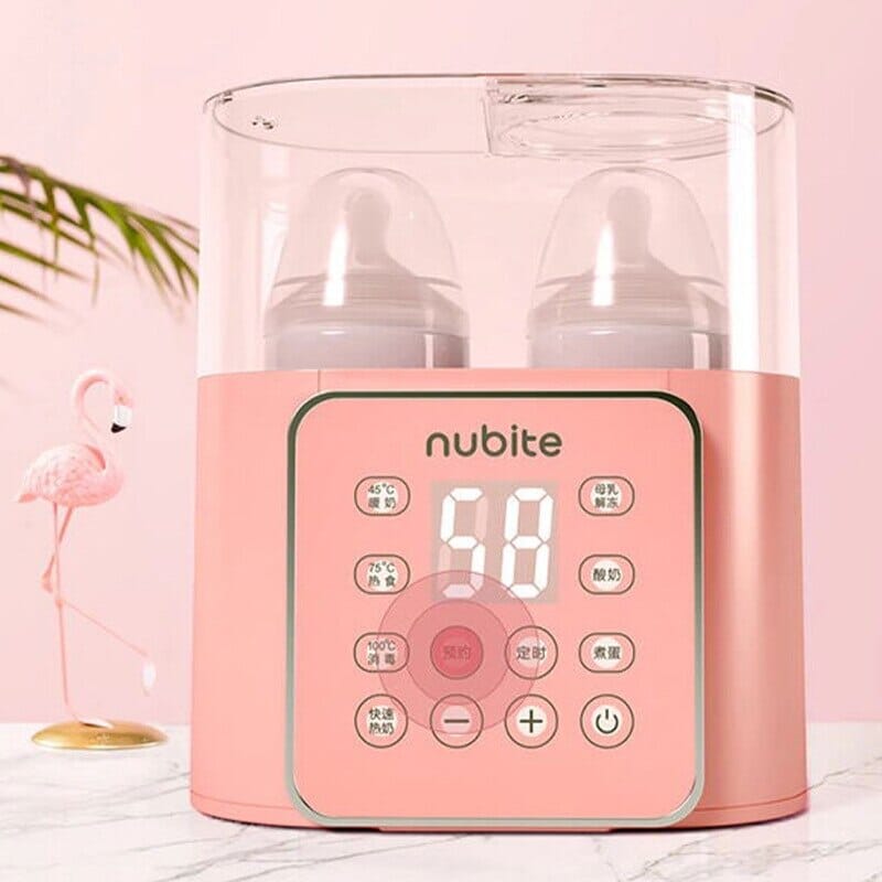 Baby Bottle Warmer Intelligent LCD ScreenThermostat Milk Bottle Heater Bottle Sterilizer Disinfection Milk Sterilizer 0 Baby Bubble Store pink 220V 