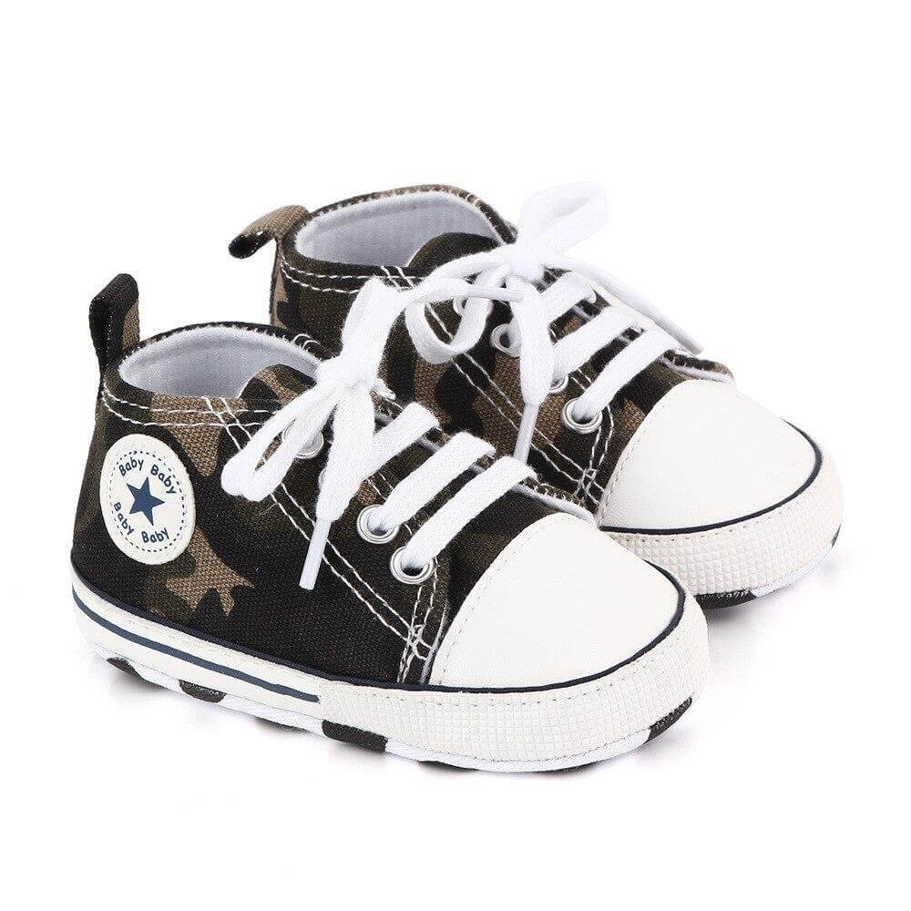 Baby Canvas Classic Sports Sneakers Baby Canvas Classic Sports Sneakers Baby Bubble Store Camouflage 0-6 Months (11cm) 