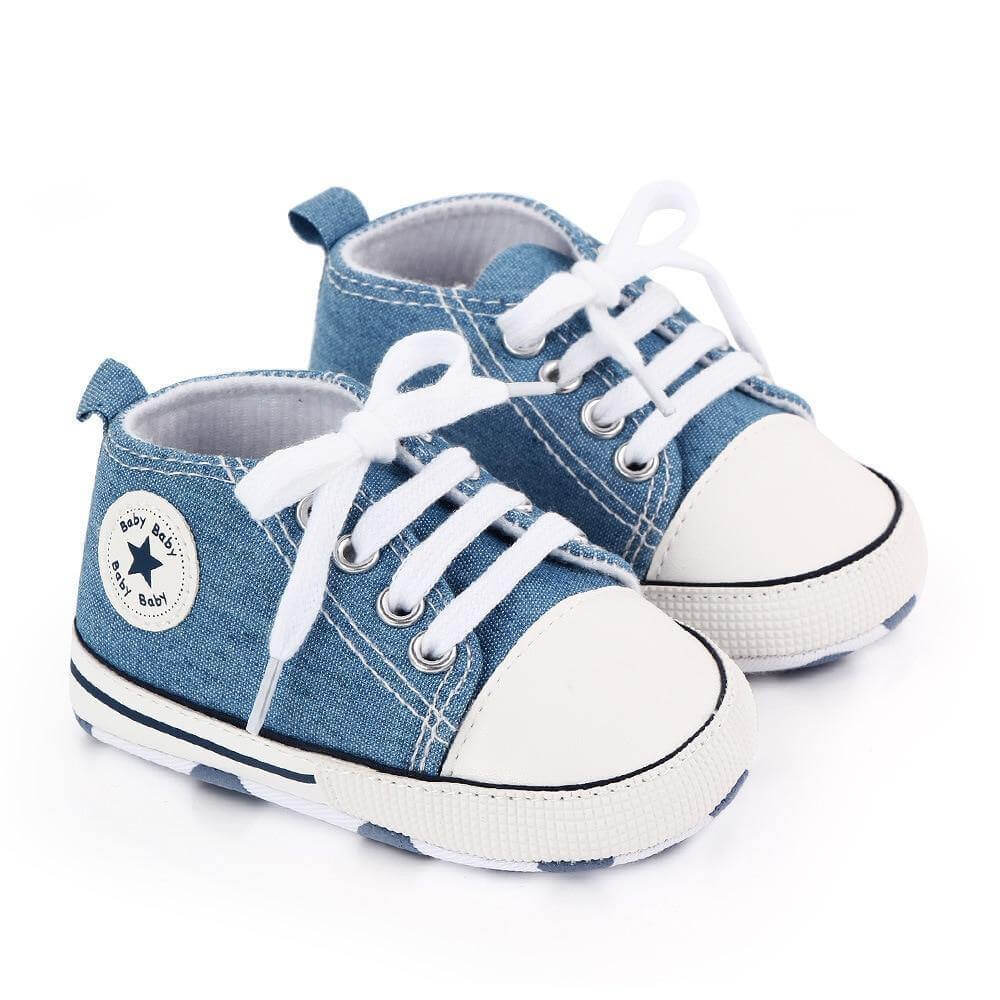 Baby Canvas Classic Sports Sneakers Baby Canvas Classic Sports Sneakers Baby Bubble Store Denim 0-6 Months (11cm) 