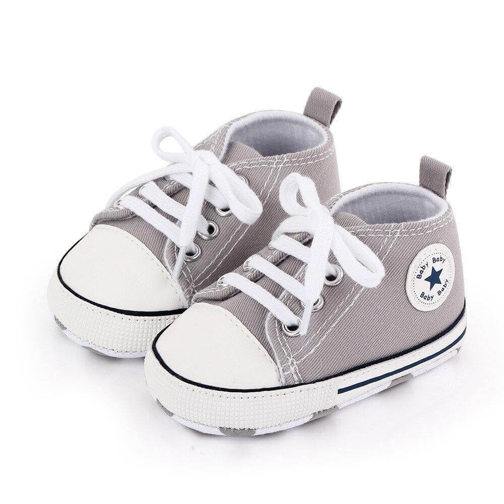 Baby Canvas Classic Sports Sneakers Baby Canvas Classic Sports Sneakers Baby Bubble Store Grey 0-6 Months (11cm) 