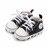 Baby Canvas Classic Sports Sneakers Baby Canvas Classic Sports Sneakers Baby Bubble Store Plus Black 0-6 Months (11cm) 