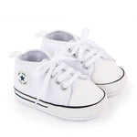 Baby Canvas Classic Sports Sneakers Baby Canvas Classic Sports Sneakers Baby Bubble Store White 0-6 Months (11cm) 