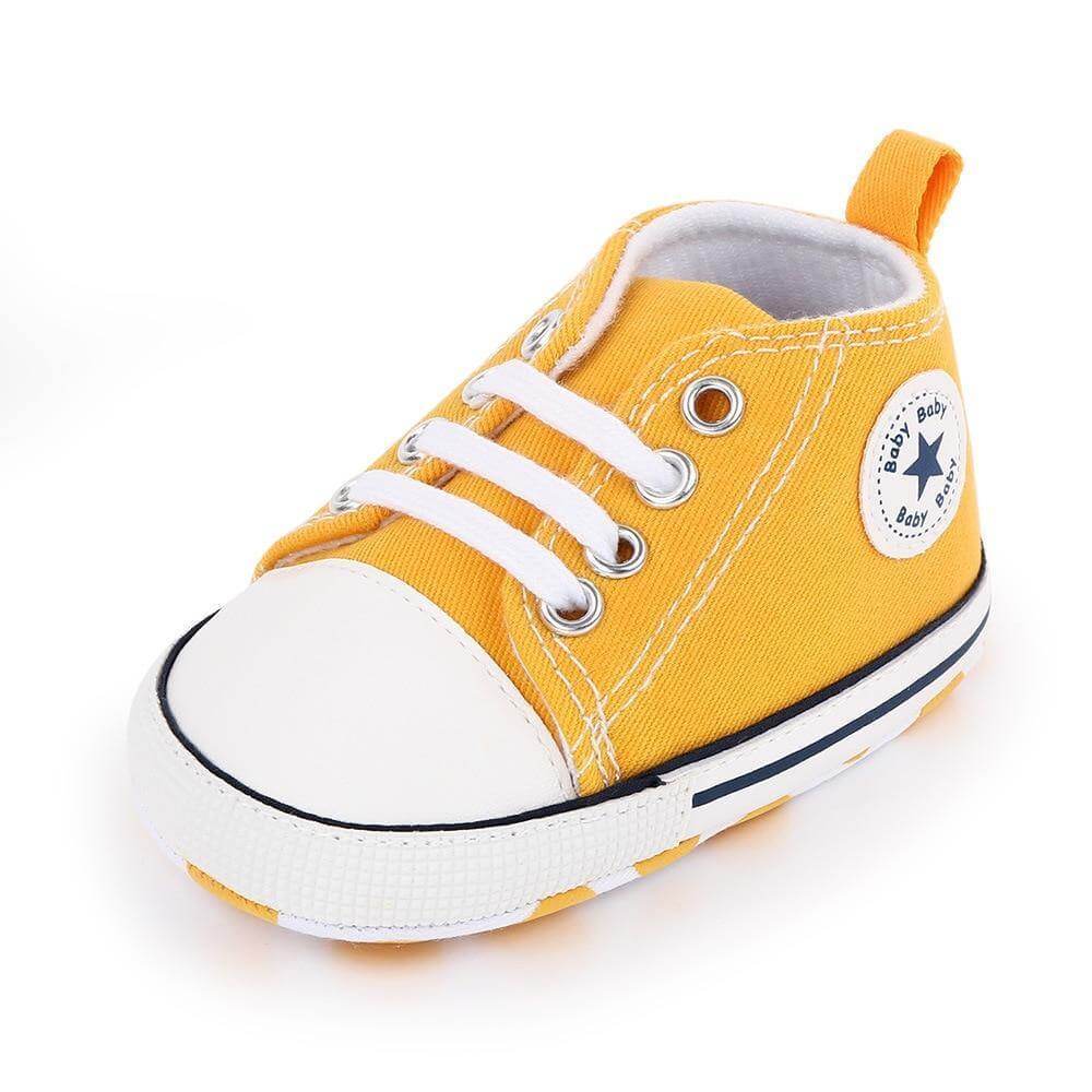 Baby Canvas Classic Sports Sneakers Baby Canvas Classic Sports Sneakers Baby Bubble Store Yellow 0-6 Months (11cm) 