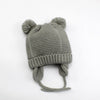 Baby Cotton Knitted Earflap Beanie Bonnet Cap Baby Cotton Knitted Earflap Beanie Bonnet Cap Baby Bubble Store Gray 0 to 12 months 