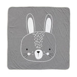 Baby Cotton Swaddle Animal Print Baby Cotton Swaddle Animal Print Baby Bubble Store Grey Rabbit 