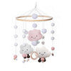 Baby Crib Mobile Cotton & Wood Baby Wood Cotton Doll Crib Bed Rattles Baby Bubble Store Clouds 