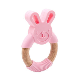 Baby Elephant Silicone Teether Baby Elephant Silicone Teether Baby Bubble Store Rabbit Pink 