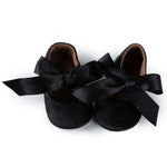 Baby Girl Shoes Butterfly-knot Baby Girl Shoes Butterfly-knot Baby Bubble Store Black 7-12 Months 