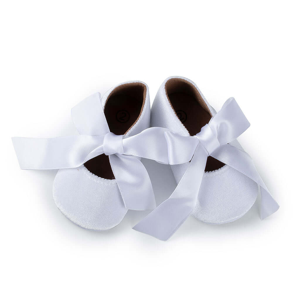 Baby Girl Shoes Butterfly-knot Baby Girl Shoes Butterfly-knot Baby Bubble Store White 7-12 Months 