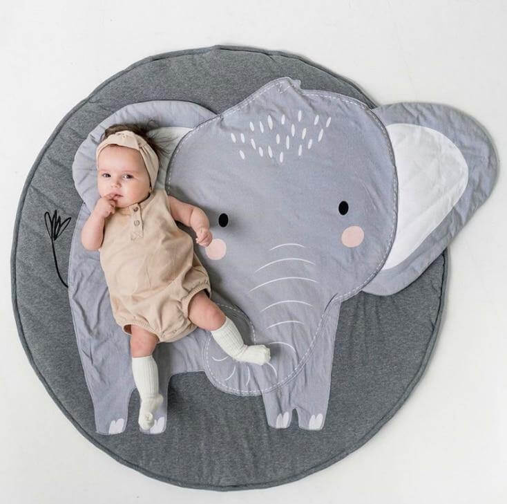 Baby Play Animal Round Soft Mat Baby Play Animal Round Soft Mat Baby Bubble Store elephant 