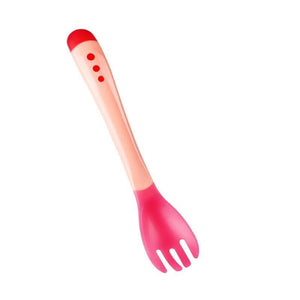 Baby Silicone Fork & Spoon Baby Silicone Fork & Spoon Baby Bubble Store Pink fork 