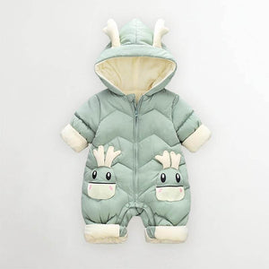 Baby Thick Winter Jumpsuit Baby Thick Winter Jumpsuit Baby Bubble Store Green 3M 