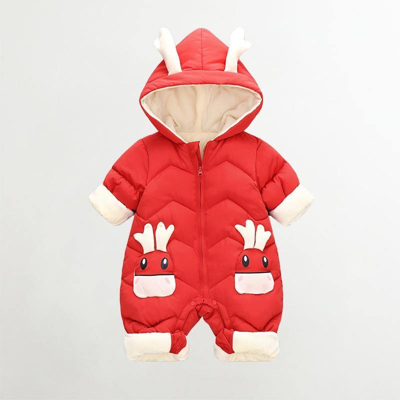 Baby Thick Winter Jumpsuit Baby Thick Winter Jumpsuit Baby Bubble Store Red 3M 