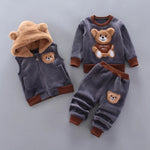 Baby Winter Bear Outfit Baby Winter Bear Outfit Baby Bubble Store Brown Gray 6M 