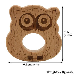 Baby Wooden Teether Cute Animals Baby Wooden Teether Cute Animals Baby Bubble Store Owl 