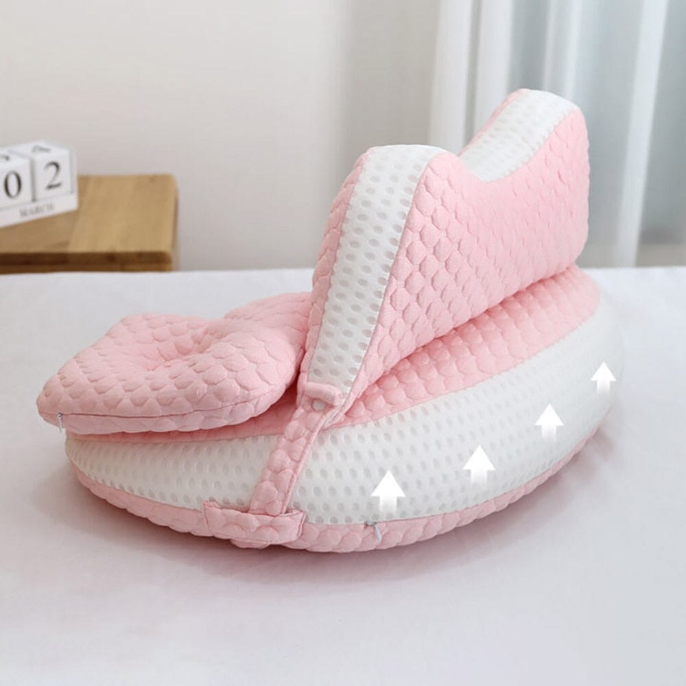 Breastfeeding Pillow Anti Spit Milk Pad Fence Protection Detachable Newborn Baby Anti-Roll Cushion Pink Infant Nursing Pillow 0 Baby Bubble Store pink thick 