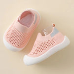 Breathable Kids Infant Casual Shoes 2023 Baby Children Girls Boys Mesh Sneakers Bottom Soft Comfortable Non-Slip Shoes Baby Bubble Store 73Pink Inner 11.5cm 