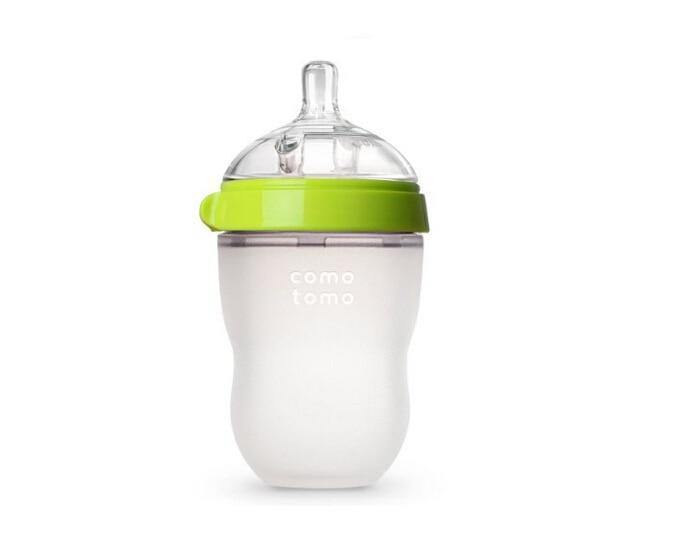 Classy Silicone Baby Bottle Silicone Baby Bottle Baby Bubble Store 1 Green 250ML 