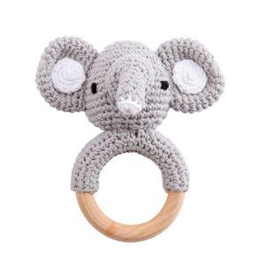 Crochet Animal Baby Teether Toy Crochet Animal Baby Teether Toy Baby Bubble Store Elephant 