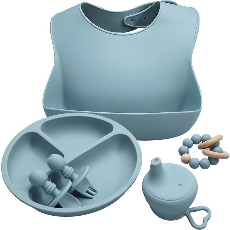 Foodie Silicone Feeding Set by Bazzle Baby (Choose Your Color)