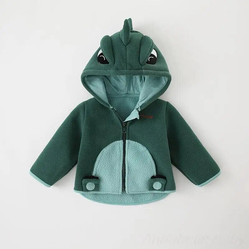 Dinosaur Jacket for Boys Toddler Girl Coat Animal Cartoon Casual Baby Kids Clothes 2022 Winter Fleece Zipper Children Outwear Baby Bubble Store HK04 6-9M Size 73 