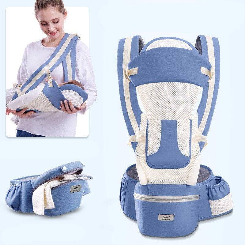 Ergonomic Hip seat Baby Carrier Ergonomic Hip seat Baby Carrier Baby Bubble Store Summer Blue 