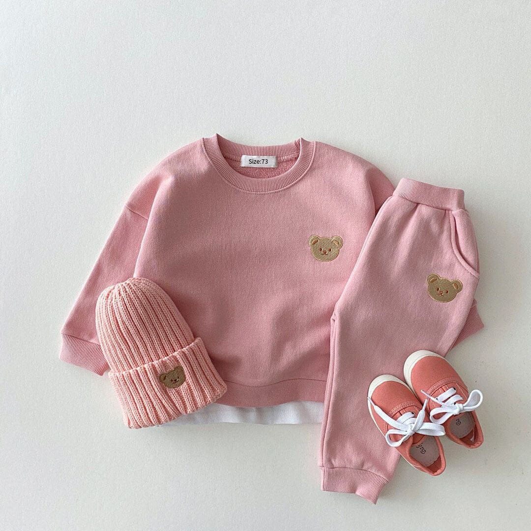 Fashion Toddler Baby Boys Girl Fall Clothes Sets Baby Girl Clothing Set Kids Sports Bear Sweatshirt Pants 2Pcs Suits Outfits 0 Baby Bubble Store 