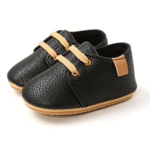 Infant Multicolor Retro Leather Shoes Infant Multicolor Retro Leather Shoes Baby Bubble Store Black 0-6 Months 