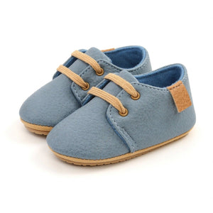 Infant Multicolor Retro Leather Shoes Infant Multicolor Retro Leather Shoes Baby Bubble Store Blue 0-6 Months 