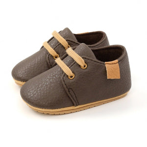 Infant Multicolor Retro Leather Shoes Infant Multicolor Retro Leather Shoes Baby Bubble Store Brown black 0-6 Months 