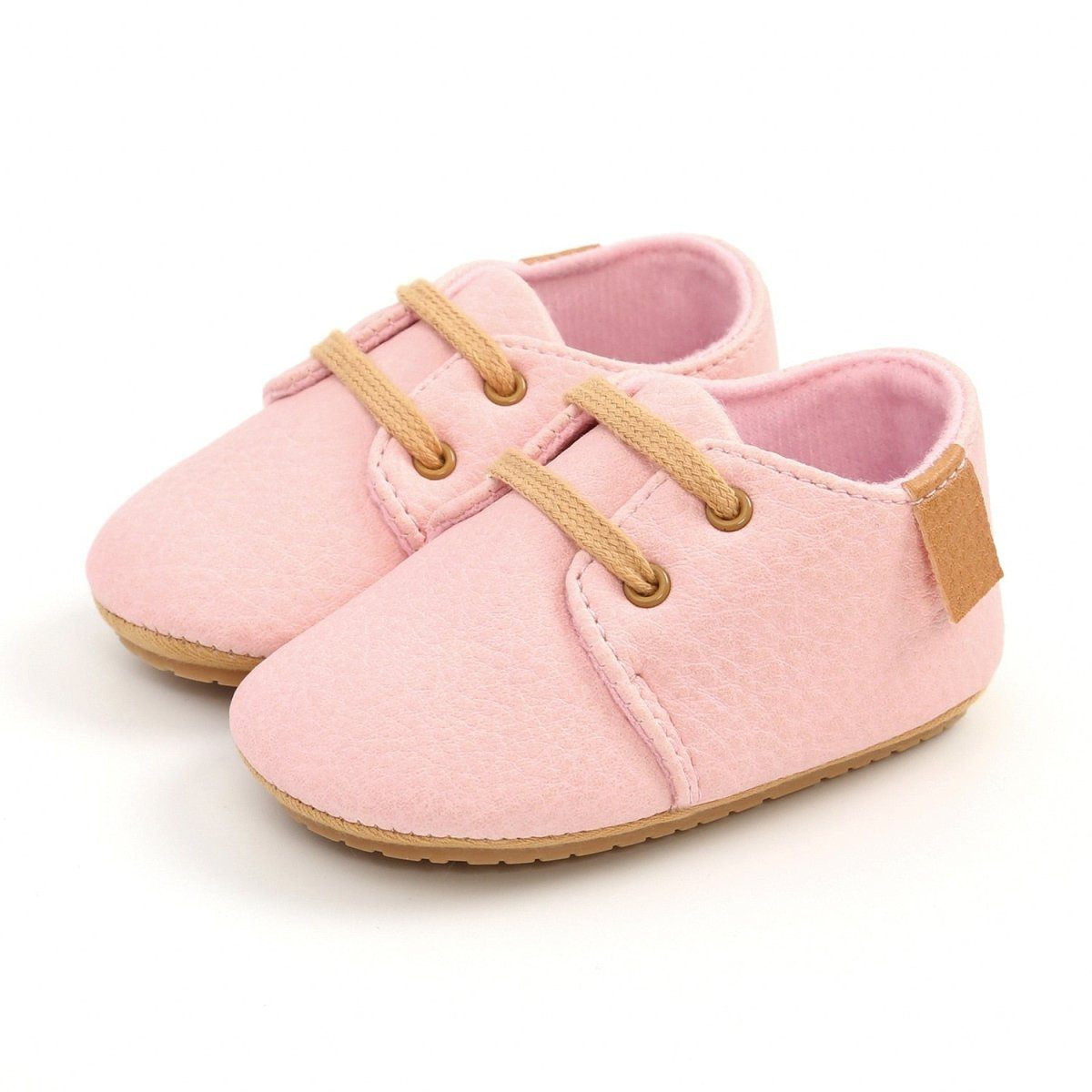 Infant Multicolor Retro Leather Shoes Infant Multicolor Retro Leather Shoes Baby Bubble Store Pink 0-6 Months 