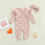 Ma&Baby 0-18M Valentine's Newborn Infant Baby Girl Jumpsuit Heart Print Rompers Long Sleeve Playsuit Clothing Autumn Spring D35 Baby Bubble Store 