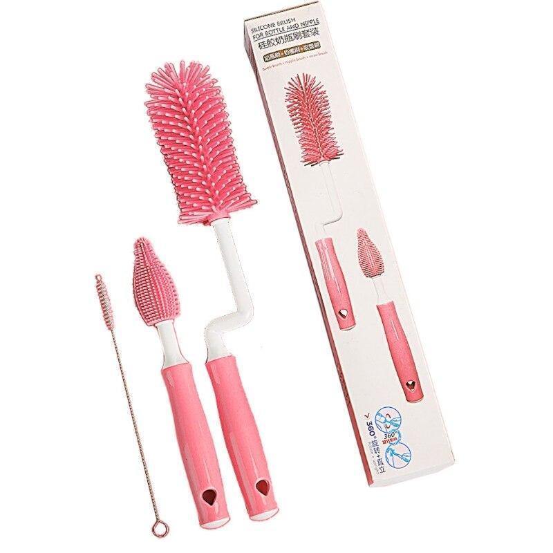 Milk Bottle Cleaning Brushes Milk Bottle Cleaning Brushes Baby Bubble Store Pink 