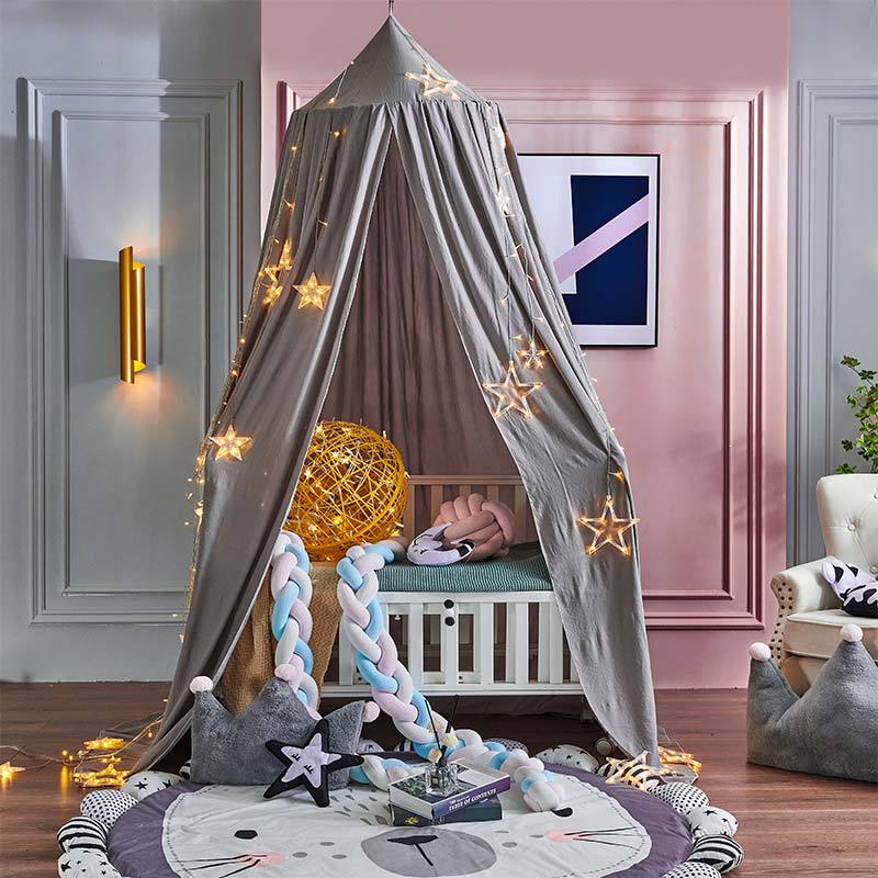 BABY NURSERY CANOPY DRAPE MOSQUITO NET WITH HOLDER TO FIT CRIB