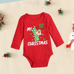 My First Christmas New Born Baby Bodysuits Clothes Ropa Toddler Girl Red Long Short Romper Jumpsuit Outfit Christmas Gifts 0 Baby Bubble Store TR157053-A008RD- 3M 