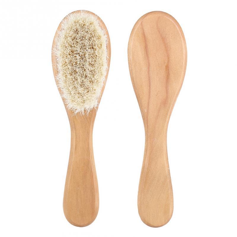 Natural Wool Baby Wooden Brush Natural Wool Baby Wooden Brush Baby Bubble Store 