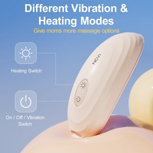 NCVI Warming Lactation Massager,2 Vibration & Heating modes, Breastfeeding Support for Clogged Ducts,Mastitis, Improve Milk Flow 0 Baby Bubble Store 