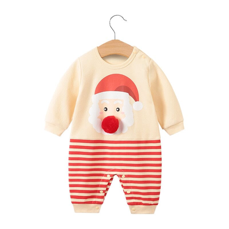 New Born Baby Romper Christmas Long Sleeve Baby Jumpsuit Santa Claus Baby Costume Winter Baby Hat Set Baby Boys Girl Clothes 0 Baby Bubble Store dhb 3M 