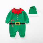 New Born Baby Romper Christmas Long Sleeve Baby Jumpsuit Santa Claus Baby Costume Winter Baby Hat Set Baby Boys Girl Clothes 0 Baby Bubble Store lvjl 3M 