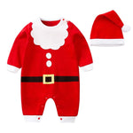 New Born Baby Romper Christmas Long Sleeve Baby Jumpsuit Santa Claus Baby Costume Winter Baby Hat Set Baby Boys Girl Clothes 0 Baby Bubble Store sdlr 3M 