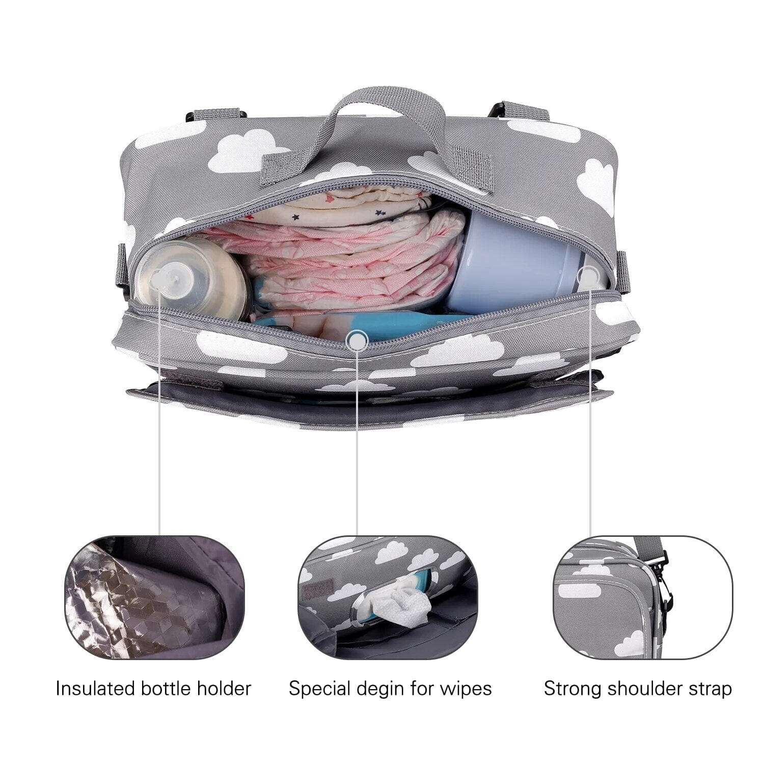 New Style Waterproof Diaper Bag Large Capacity Mommy Travel Bag Multifunctional Maternity Mother Baby Stroller Bags Organizer Baby Bubble Store 
