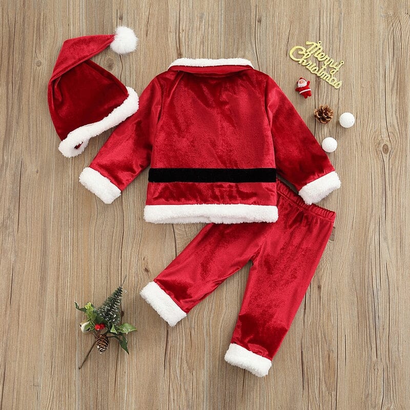New Year Costume Christmas Kids Clothes Girls Boys Santa Claus Long Sleeve Cardigan Cosplay Pants Hat Warm Baby Clothes 3M-3Y 0 Baby Bubble Store 