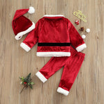 New Year Costume Christmas Kids Clothes Girls Boys Santa Claus Long Sleeve Cardigan Cosplay Pants Hat Warm Baby Clothes 3M-3Y 0 Baby Bubble Store 