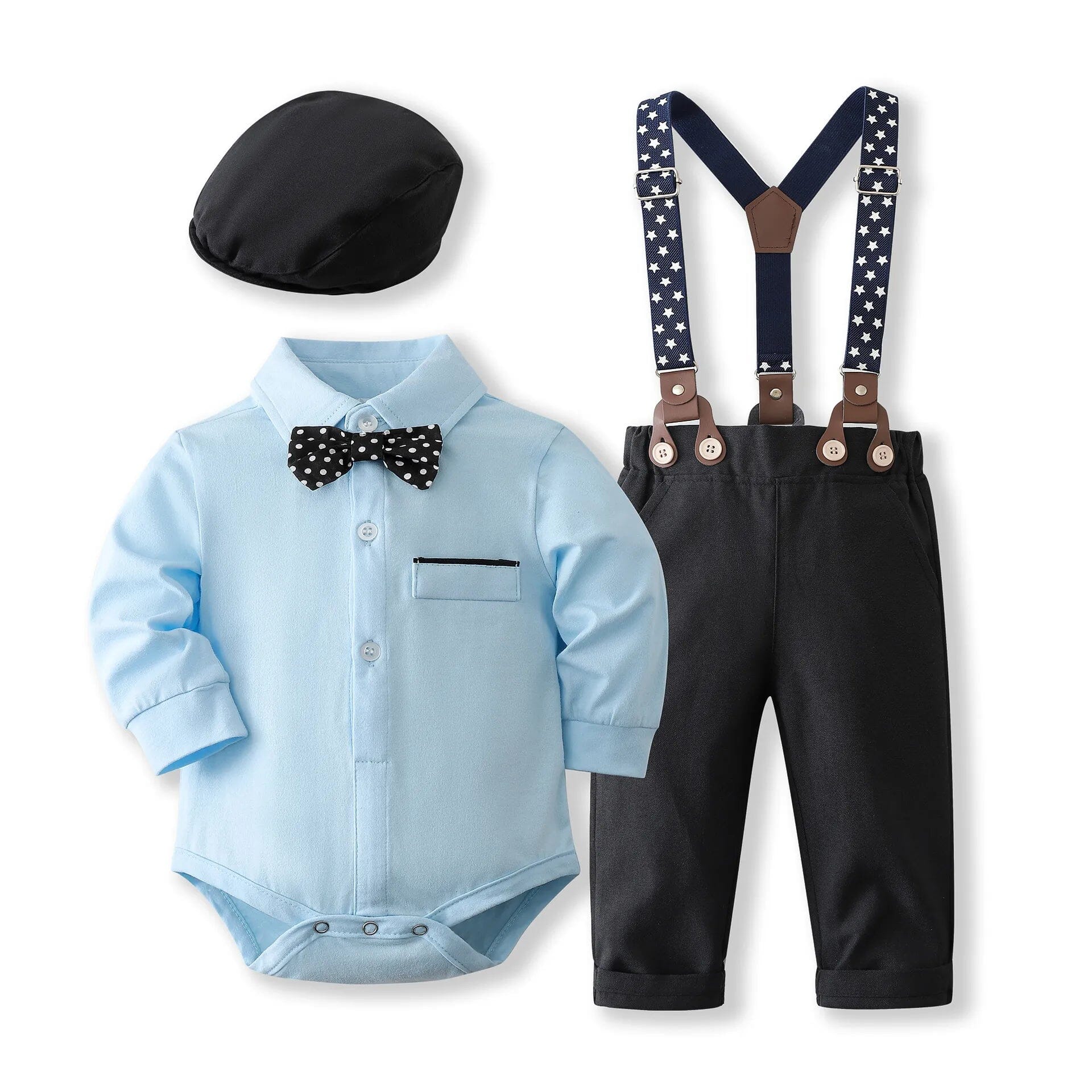 Newborn Baby Boy Clothes Set 0 to 3 6 9 12 Months 1st Birthday Party Infant Boys Sets Clothing Outfit Romper Shirts Pants Suit Baby Bubble Store Blue China 0-3M