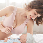 Nursing Breathable Breastfeeding Bra Nursing Breathable Breastfeeding Bra Baby Bubble Store Light Pink 34 