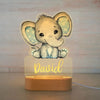 Personalized Baby Elephant Lion LED USB Night Light Custom Name Acrylic Lamp For Kids Children Cute Bedroom Decoration Baby Bubble Store 02 