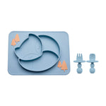 Silicone Baby Dining Plate Silicone Baby Dining Plate Baby Bubble Store Blue 