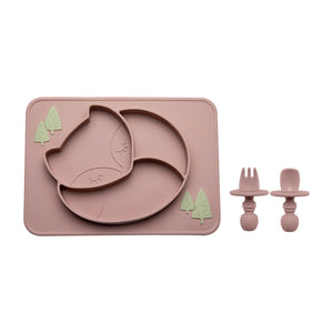 Silicone Baby Dining Plate Silicone Baby Dining Plate Baby Bubble Store Brown 