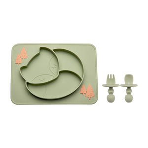 Silicone Baby Dining Plate Silicone Baby Dining Plate Baby Bubble Store Green 