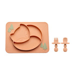 Silicone Baby Dining Plate Silicone Baby Dining Plate Baby Bubble Store Khaki 